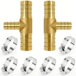 Closmos 2pcs Brass Hose Barb Reducer Tee Reducing T-fitting, 3/8" Barbed X 1/.... Fixed Price $17.09.