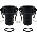 2pcs Camlock Fittings Poly Plastic C-200 2" Type C Standard Couplings Cam Loc.... Fixed Price $26.26.