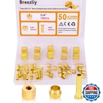 Breezliy 1/4 Inch Od Brass Compression Insertsleeve Ferrulenut 50pcs A037. Fixed Price $16.17.