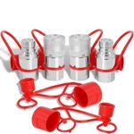 1/2" Npt Flat Face Hydraulic Couplers Skid Steer Bobcat Quick Connect Fittings. Fixed Price $69.46.