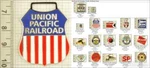 Pacific Lines Railroad Decorative Fobs, Various Designs & Keychain Options. Fixed Price $13.50.