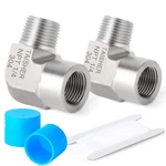 Taisher 2pcs 304 Stainless Steel 90 Degree Barstock Street 1/4" Npt, Silver. Fixed Price $23.94.
