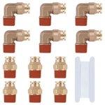 Taiidaues 3/8" Dot Quick Push To Connect Fittings 3/8"od X 3/8"npt, Gold Red. Fixed Price $42.99.
