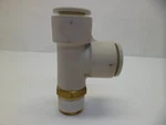 Smc Kq2y16-04as Pneumatic Run Tee 1/2" Npt. X 16mm. Od. Tube Push To Connect Nos. Fixed Price $16.99.