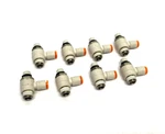 Smc As2211f-01-03 Pneumatic Flow Control Elbow Fitting 5/32" Od Tube Lot Of 8. Fixed Price $61.74.