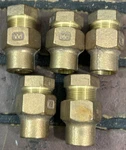 Wolverine Brass 5 Pack 3/4" C X Flared Union Coupling Red Usa Made. Fixed Price $99.95.