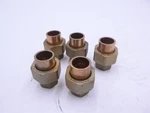 5 Pack Nibco 1/2" Cast Copper Pipe Union Pressure Fitting B255400 71940704. Fixed Price $41.99.