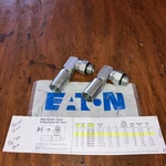 06u-r68 Eaton Hose End, Lot Of 2, Free Ship, Jump Size, 3/8 Hose, #8 Orb Swvl 90. Fixed Price $20.00.