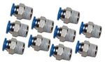 Tube Fitting Male Connector Push To Connect, 1/4" X Npt 10 Pcs. Fixed Price $11.45.