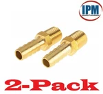 2-pack! 1/2" Hose Barb X 1/4" Npt Male Brass Fitting Hb08-mnpt04 (ipm) New!. Fixed Price $12.99.