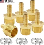 Uenede 6pcs Brass Hose Barb Fittings 1/2" Npt Male To 1/4" 1/4"barb,. Fixed Price $17.92.