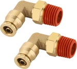 1/4" Quick Push To Connect Fittings Brass 90 Degree Union Swivel Elbow Joint Dot. Fixed Price $16.05.