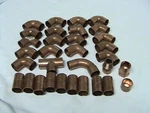 32 3/4" Copper Sweat Fittings 15 Mueller 90 Elbows 9 Stop Couplings. Fixed Price $49.00.