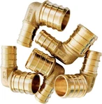 (pack Of 5) Efield 3/4" Pex X 1/2" Reducing Elbow Brass Pack 5, Copper. Fixed Price $14.64.