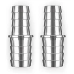 Cnraqr 5/8"to 3/4" Hose Barb Splice Coupler Repair Fitting 5/8"-3/4", Silver. Fixed Price $20.69.