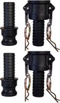 Camlock Fittings 1 Inch Type C & E Polypropylene Cam And Groove Hose Fitting Kit. Fixed Price $33.20.
