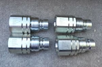 4 Eaton Hansen 12ffp106un Hydraulic Quick Connect Hose Coupling, Steel Body Lot. Fixed Price $89.00.