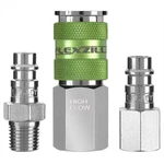 Legacy Manufacturing Flexzilla High Flow Coupler & Plug Kit, 3 Pc A53452fz. Fixed Price $27.25.