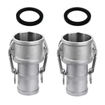 2pcs Global Type C Cam And Groove Hose Fitting 3" Socket X Id Barbed .... Fixed Price $42.11.