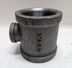 Ward 2-1/2" X 1" Black Iron Pipe Reducing Tee Fitting (usa Made). Fixed Price $38.00.