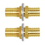 Joywayus 5/8" Hose Barb Thru-bulk Head Hex Union Brass Fitting With Flat Washer. Fixed Price $29.87.