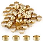 Biaungdo 50 Pcs Brass Compression Fitting, 1/2" Tube Od Od, Gold. Fixed Price $9.82.