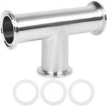 Jmcolmt 1.5" Tri Clamp Tee 3 Way Sanitary Fitting Equal 1.5 In, Silver. Fixed Price $24.13.