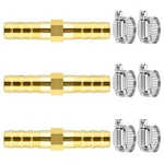 Da By 3 Pcs 1/4"(6mm) Brass Barb Splicer Mender Hose 1/4"(6mm),. Fixed Price $11.99.