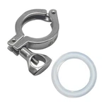 Hfs(r) 1.5" Single Pin Heavy Duty Tri Clamp Ss304 With Silicone Gasket. Fixed Price $10.99.