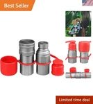 Universal 3/4" Sae Skid Steer Hydraulic Couplers - Non-spill Design & Dust Caps. Fixed Price $75.99.