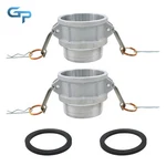 2pcs Type B 3in Camlock Set W/gaskets - Plug & Npt Male Aluminum Fitting. Fixed Price $29.01.