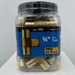 Apollo Pex 3/4 In. Brass Barb Tee (pro 25 Pack) Apxt3425jr - New Sealed. Fixed Price $26.96.