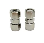 Lot Of 2, Hy-lok 1/2" X Tube Od Union Straight Compression Cua-8-s316, S.s. Fixed Price $38.98.