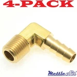 4-pack! 3/8" Barb X 1/2" Brass 90 Male Npt Elbow 139-6d Mettleair Factory New!. Fixed Price $32.32.