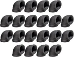 20 Pack 1/2" Pipe Fitting Elbow, Rustic Industrial Style Black Malleable Iron Pi. Fixed Price $18.85.