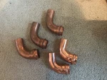 Lot Of 5 Mueller Streamline Press 1 Street X 90 Elbow Copper Fitting. Fixed Price $29.50.