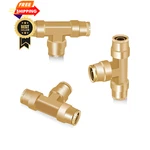 Siptenk 1/4 Brass Push To Connect Fittings 3pcs, 0.25 Inch, 1/4" Od Tee. Fixed Price $23.99.