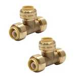 (pack Of 2) Efield 1/2 Inch Tee Push-fit Fitting To Connect Pex, Copper With .... Fixed Price $22.47.