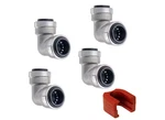 Quickfitting 1/2" Ss 90-degree Push-to-connect Elbow Fitting With Tool 4-pack. Fixed Price $19.90.