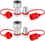 2 Pack 3/8 Npt Hydraulic Quick Connect Couplers 4000 Psi Body Steel Set Iso. Fixed Price $35.48.
