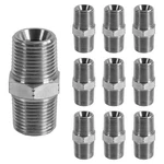 Hfs(r) 10pcs 3/8" Npt Male Threaded Hex Nipple Adapter Pipe Fitting Carbon Steel. Fixed Price $14.39.