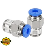 Meccanixity 2pcs 4mm Push-to-connect Air Fittings, 1/8" Npt Blue. Fixed Price $20.00.