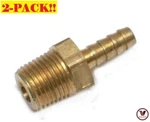 2-pack! 1/8"x1/8" Brass Mnpt Barb Hose Straight Fitting 125-2a Fasparts 1252a. Fixed Price $14.31.