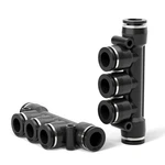 Tailonz Pneumatic 1/4 Inch Od 5 Pcs Straight Push 1/4''od 5pcs, Black-5 Way. Fixed Price $18.29.