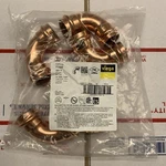 X5 Lot 1 Viega 77027 Propress 90 Degree Elbow Copper Pipe Fitting Model 2916. Fixed Price $45.89.