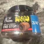 Sharkbite U518lfj4 3/4" End Stop - Push-to-connect Pro Pack 4 Piece New. Fixed Price $11.89.