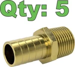 (5) Brass Hose Barb Fitting 1/2" Npt X 5/8" Mcmaster 2838n28 Dixon 5346k66. Fixed Price $13.94.