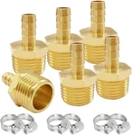 6pcs Brass Hose Barb Fittings 1/2" Npt Male To 5/16" Adapter Connector. Fixed Price $22.99.