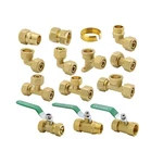 Brass Compression Fitting 1/2 3/4" Fuel Air Water Pipe Hose Connector Coupling. Fixed Price $15.49.