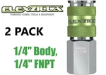 2 Legacy Flexzilla Pro High Flow Air Hose Quick Coupler's 1/4" Fnpt A53416fz. Fixed Price $18.99.
